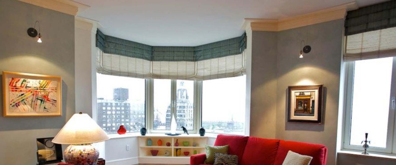 Custom Valance over Roman Shades