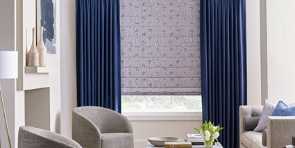 Design Studio Roman Shades with Design Studio Side Panels