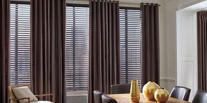 Parkland Wood Blinds with Design Studio Side Panels