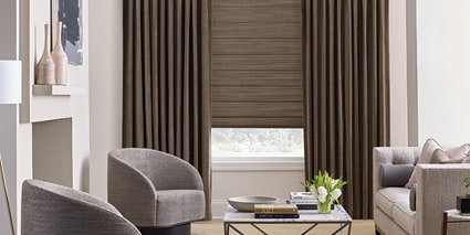 Roman Shades with Design Studio Side Panels