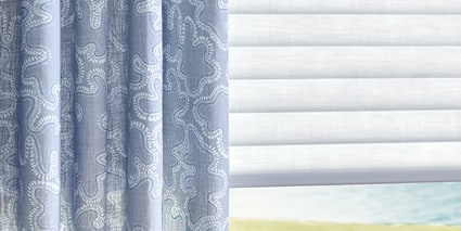 Sonnette Cellular Roller Shades with Design Studio Side Panels